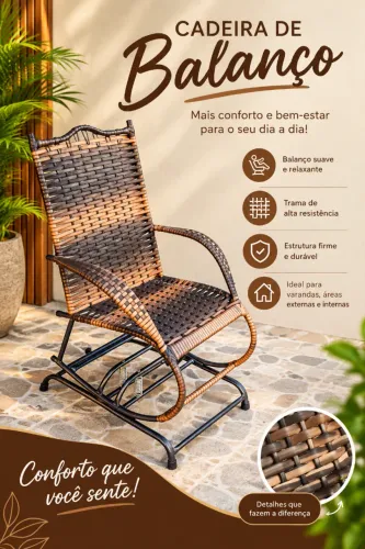 Cadeira de balanço. 4 molas