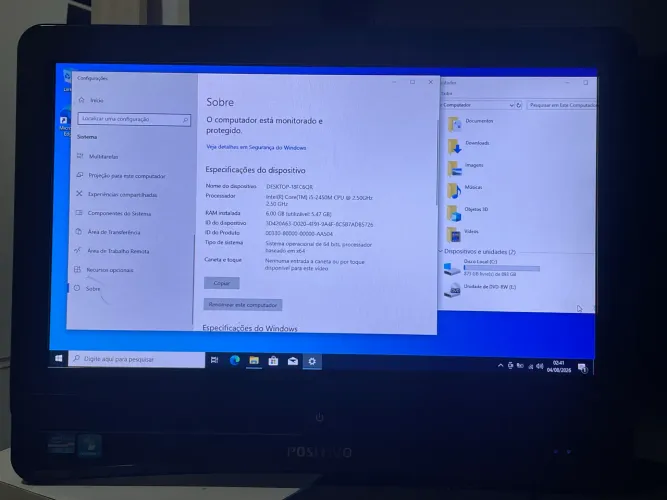 Computador All in One Positivo I5 6GB RAM 1 TB SSD