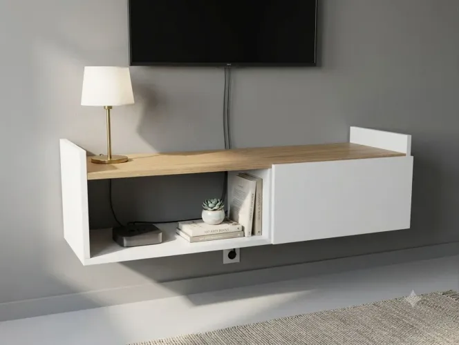 Rack tv suspenso MDF 95x27x26