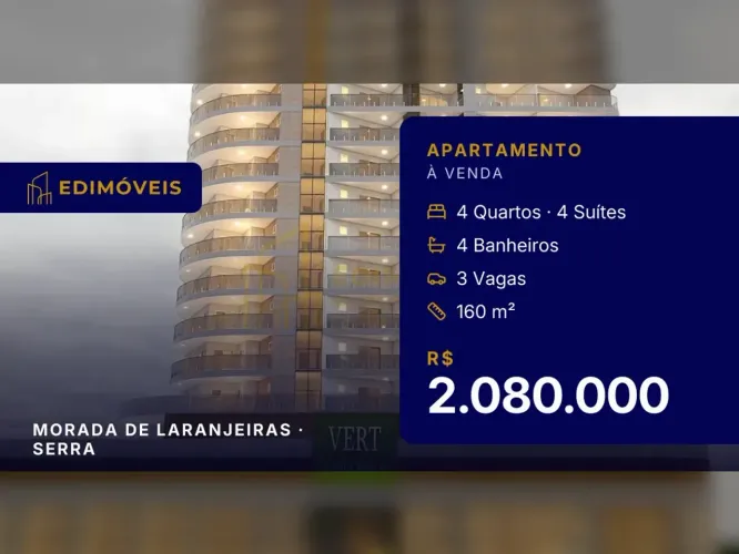 Morada de Laranjeiras: Apartamento 4 quartos com 4 suítes e 3 vagas de garagem
