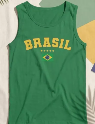 Regata masculina do brasil/ verde/ tamanho GG 