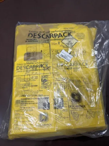 05 Caixas 3l Perfurocortante Descarte Seguro Agulhas Bisturi