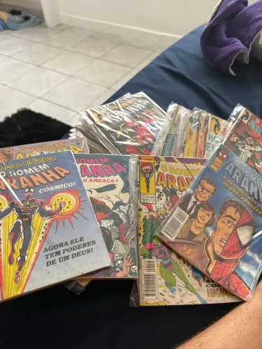 lote de gibis antigos do homem aranha