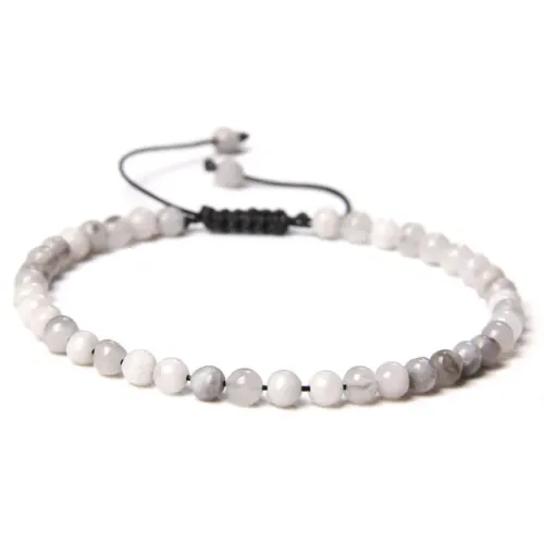 Pulseira em Pedra Natural na Cor Cinza 