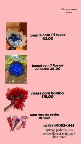 Buquê de rosas de cetim ?