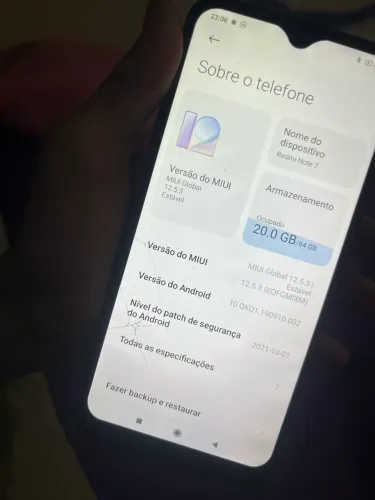 Redmi Note 7 Xiaomi 64GB - Leve detalhe na tela (Funcionando 100%