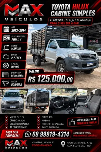 Toyota Hilux CS D4-d 4X4 3.0 TDI Dies. Mec. 2014