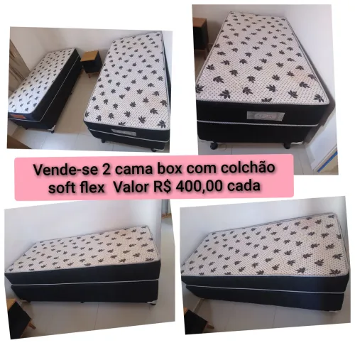 Vende-se cama box solteiro com colchão 