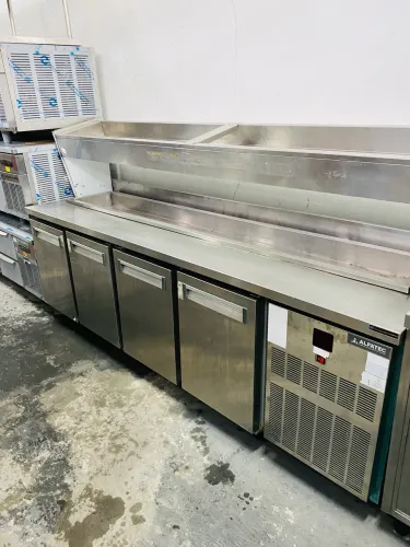 Balcão Alfatec refrigerado 04 portas c/condimentadora 