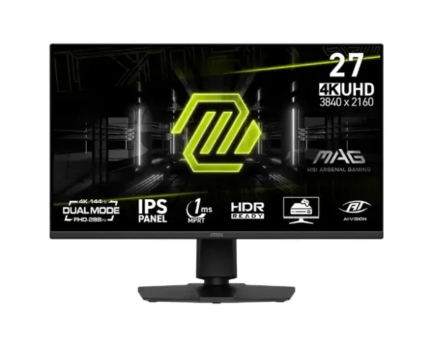 Monitor Gamer MSI MAG 27", Dual Mode, 4K, 144Hz FHD 288Hz IPS