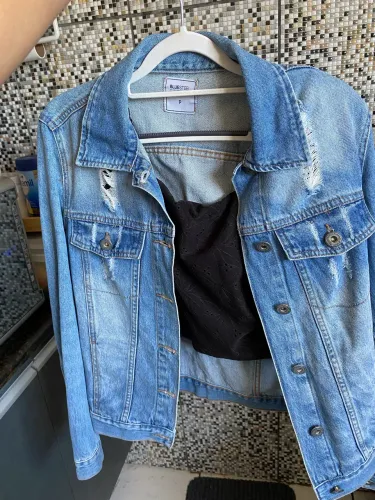 Jaqueta jeans feminina C&A TAM P