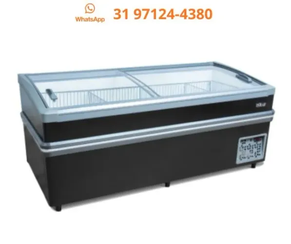 Ilha de Congelados 2M vidro Curvo Polar