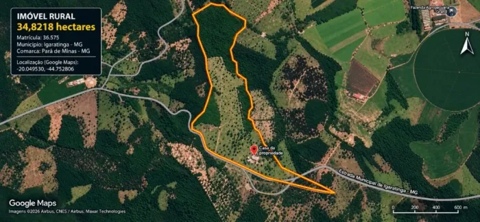 Fazenda 34,66 ha próximo à MG-050 | Igarantiga / São Gonçalo do Pará