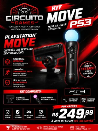 Kit PS MOVE PS3 loja física