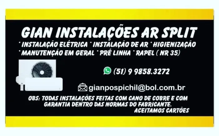 Instalação de ar condicionado