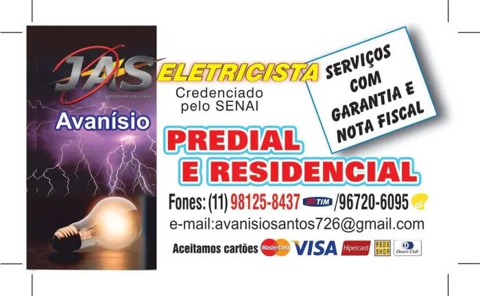 Eletricista predial  e Residencial 