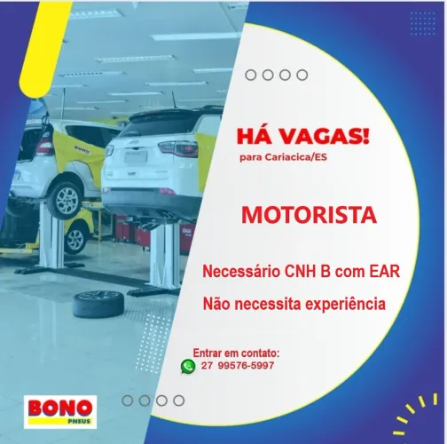 Estamos contratando Motorista