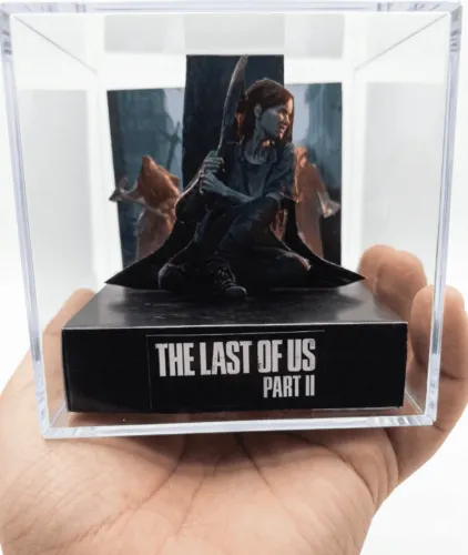 Cubo Diorama The Last of Us Part II Artesanal Decorativo Colecionável Gamer