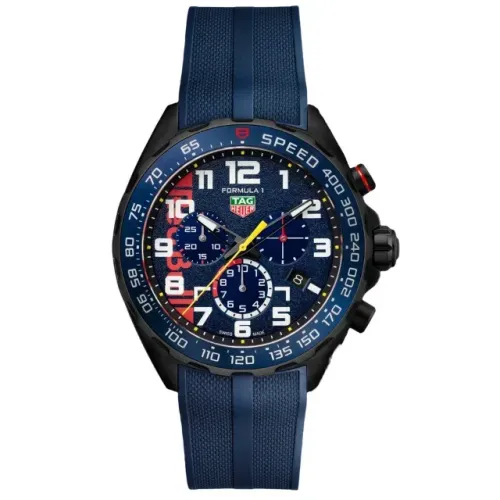 Relógio masculino TAG Heuer F1 x Red Bull mostrador azul CAZ101AZ.FT8090