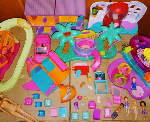 Lote brinquedos Polly + Shopkins