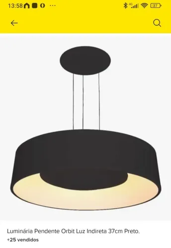 Luminária de sala/quarto/cozinha nova