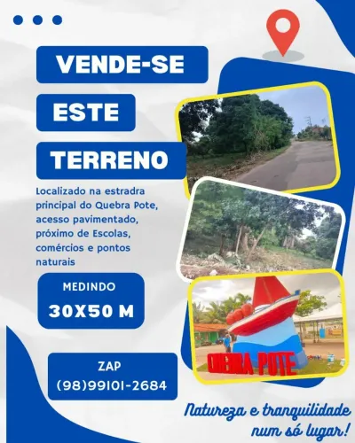 Venda de terreno por 30 mil