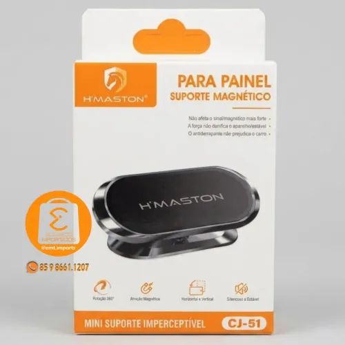 Suporte Magnético Imã Resistente, Inclinavel Veicular / Carro para Celular, Painel