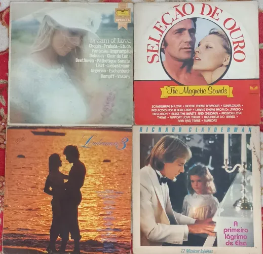 4 Discos Vinil Dream of Love Lembranças 3 Richard Clayderman The Magnetic Sound Fre Gratis