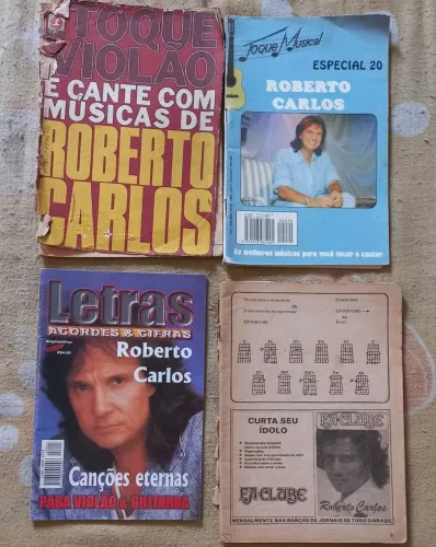 Revista com músicas cifradas de Roberto Carlos a nata música um acervo rico musicalmente 