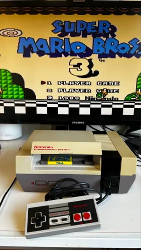 Console Nintendo (Nes) 8bits controle e fonte original