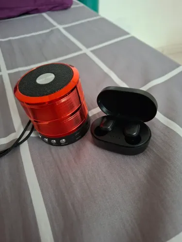 Caixa de Som + Fone Bluetooth