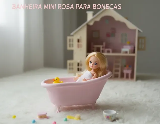 Banheira para casa de bonecas boneca