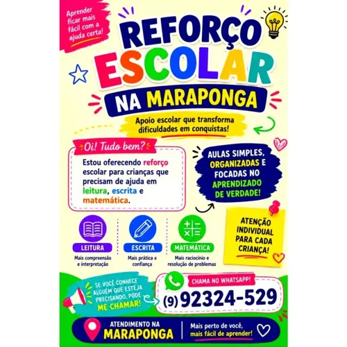 Reforço escolar infantil 