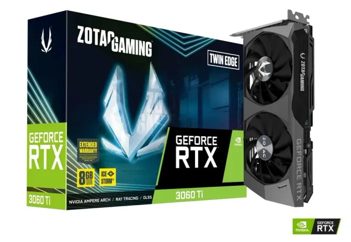RTX 3060 Ti 8GB Placa de Vídeo ZOTAC GAMING GeForce Twin Edge LHR ZT-A30610E-10MLHR