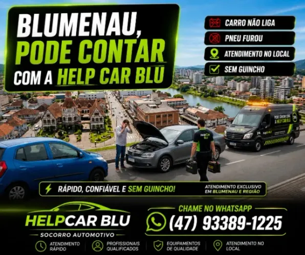 CARRO NÃO LIGA OU PNEU FUROU EM BLUMENAU? ATENDIMENTO NO LOCAL