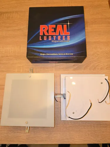 2 unidades plafon luminária embutir vidro 20x20 e27 duas lâmpadas