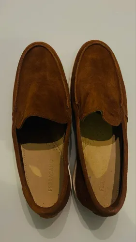 Sapato mocassim ferragamo estilo Loro Piana novo tamanho 43 camurça com dustbag 