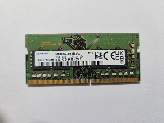 Memoria Ram Samsung 16gb DDR4 3200Mhz Notebook<br><br>3200 Notebook