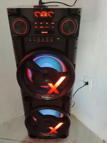 Caixa amplificada amvox 1900w rms