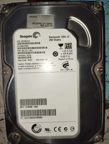 HD 250GB Seagate SATA 100%