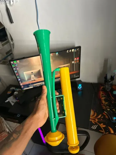 Vuvuzela com bomba de ar manual