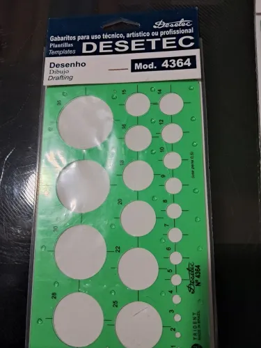Gabarito de circulos para uso técnico DESETEC mod.4364 