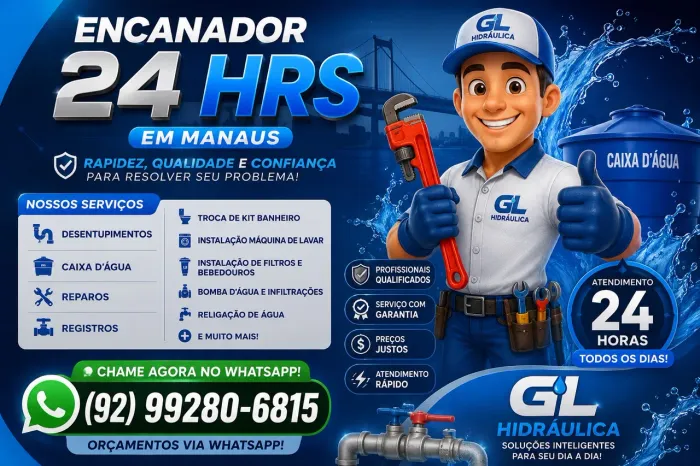 Encanador 24hrs Manaus ligue já 
