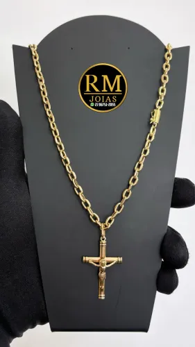 Cordão Colar + Pingente Ouro 18k/ 750 ( NOVO )