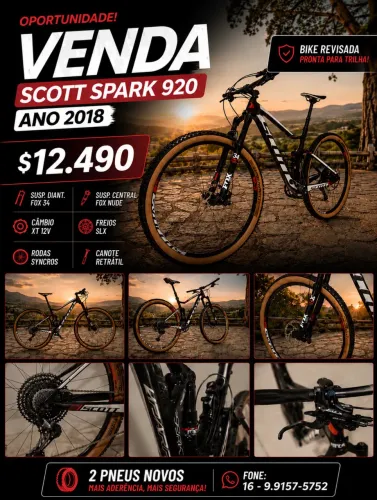 Scott Spark 920 - 2018 Carbono tamanho M