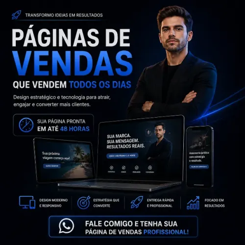 faço sua pagina de vendas em 48h