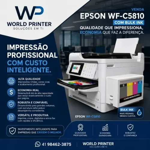 Impressora Epson WF5810 COM BULK INK