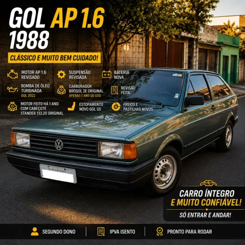 Volkswagen Gol Geração I CL 1.6 8V Álcool Mec. 2P 1988