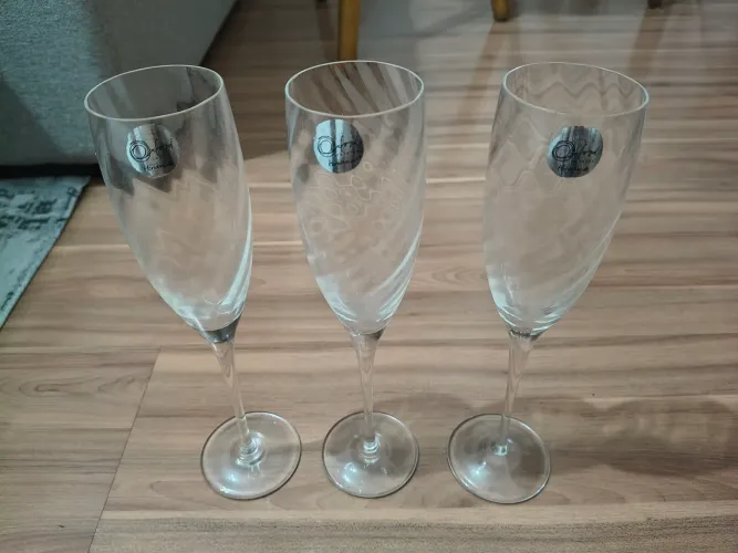 3 taças de cristal Bohemia