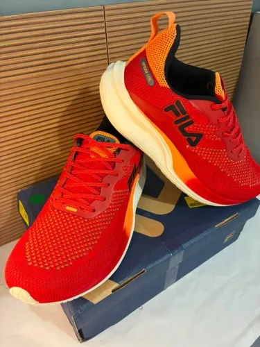tênis masculino speed lite fila vermelho laranja 41br original